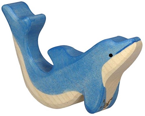Holztiger delfín de madera figura de juego juguete animales océano