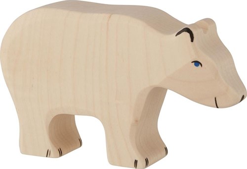 Holztiger figura de oso polar de madera - juguete de madera sostenible
