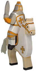 Holztiger caballero figura de madera blanca - juguete de fantasía