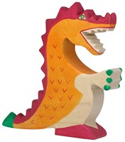 Holztiger figura de dragón de madera rojo FSC juguete creativo