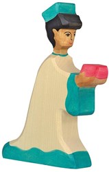 Holztiger figura de madera Melchior figura navideña hecha a mano