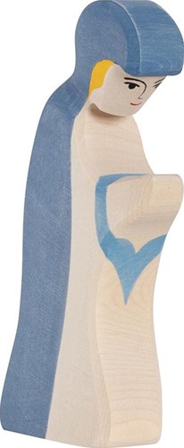 Holztiger figura de madera María - figura navideña artesanal