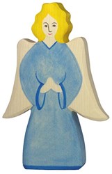 Holztiger figura de arcángel de madera decoración navideña