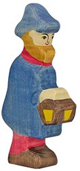 Holztiger pastor de madera con lámpara - juguete navideño