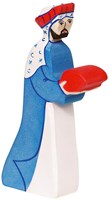 Holztiger figura de madera Melchor - figura navideña artesanal