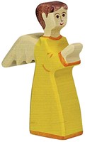 Holztiger ángel de madera figura navideña juguete seguro artesanal