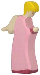 Holztiger ángel de madera figura navideña juguete artesanal seguro