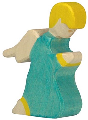 Holztiger ángel de madera figura de juego Navidad hecho a mano y seguro
