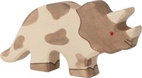 Holztiger dinosaurio de madera Triceratops figura de juego grande