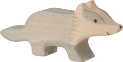Holztiger tejón de madera figura de juego - animal de juguete sostenible