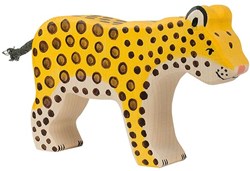 Holztiger figura de leopardo de madera para niños - madera FSC