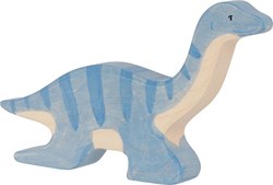 Holztiger figura de dinosaurio Plesiosaurus madera hecho a mano