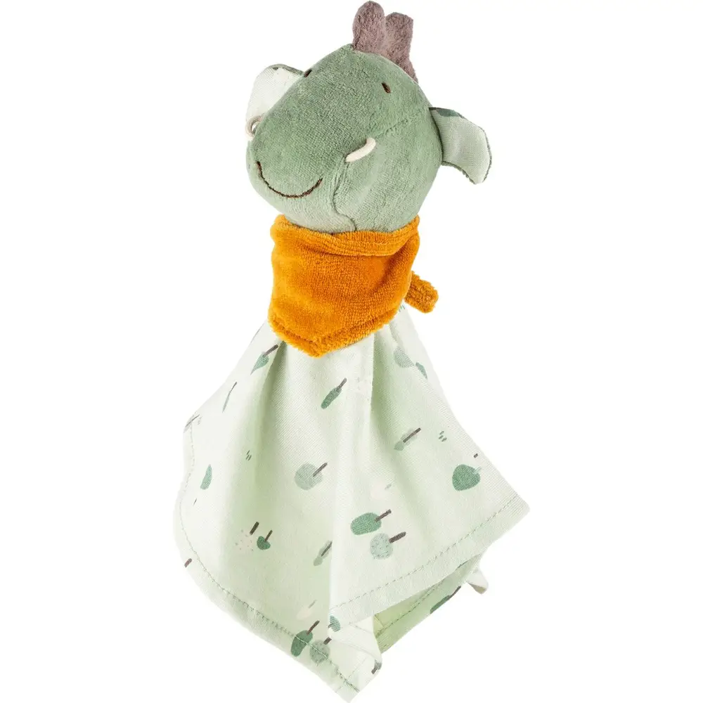 sigikid mantita dragón bebé peluche verde naranja