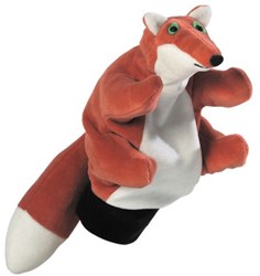 Beleduc marioneta zorro peluche teatro marrón 22 cm juguete