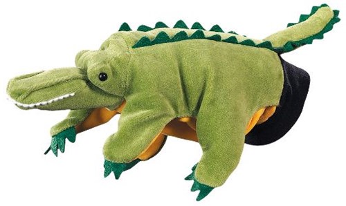 Beleduc marioneta de mano cocodrilo juguete de peluche verde 22 cm