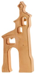 Ostheimer torre de campanas de madera juguete para niños y juego imaginativo