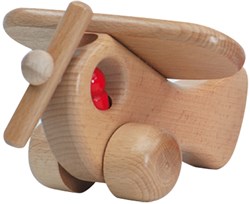 Ostheimer avión de juguete de madera natural con 1 figura