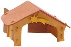 Ostheimer belén decoración navideña de madera con estrella y tabla de pájaros