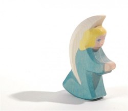 Ostheimer ángel de madera turquesa figura de juego artesanal FSC