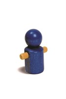 nic juguete de madera MB Laufmännchen azul - muñeco caminante