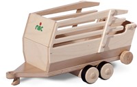 nic loader tren de juguete de madera beige loader para niños