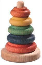 nic juguete de madera Stecksäule Classic - juego educativo de apilamiento bio