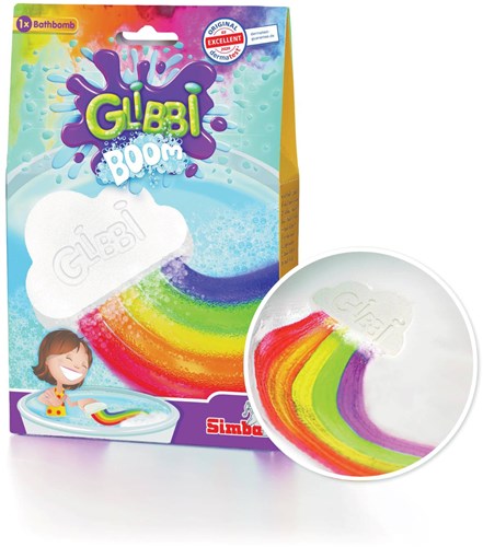 Glibbi Boom bomba de baño nube arcoíris juguete de baño para niños desde 3 años
