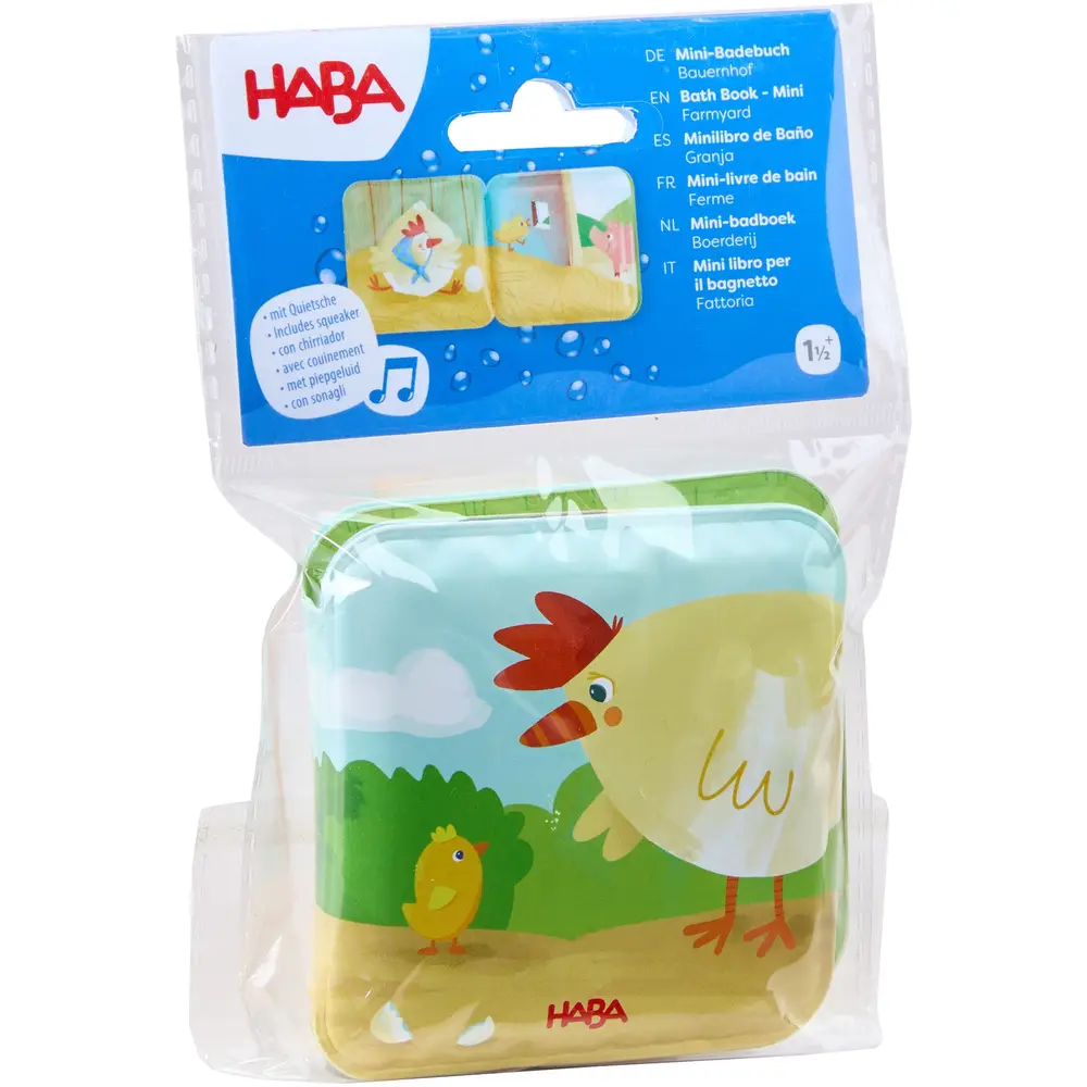 Haba libro de baño granja para bebés - juguete acuático divertido