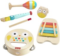 Fisher-Price set de instrumentos musicales de madera - juguete musical para niños-2