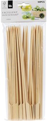 Excellent Houseware brochetas de bambú 50 unidades 25 cm barbacoa