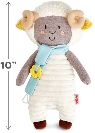 Haba peluche cadena chupete carnero - suave peluche con portachupete bebé-3