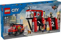 LEGO City juguete de bomberos Parque de bomberos y camión 60414