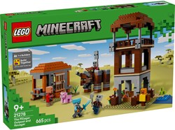 LEGO Minecraft set de construcción Puesto de los Saqueadores y Devastador 21278