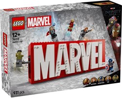 LEGO Marvel set de construcción logo Marvel y minifiguras Avengers 76313