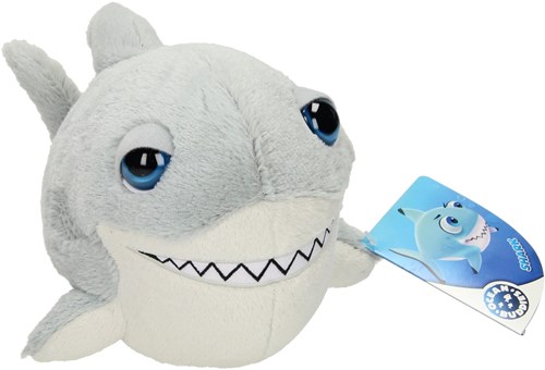 Lobbes peluche tiburón suave - cabeza grande - 18cm - juguete blandito