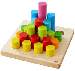 Haba juego de encaje de madera cilindro juguete educativo colorido