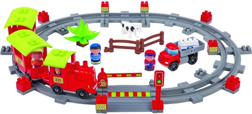 Abrick set de tren de construcción - tren de juguete colorido para niños-2