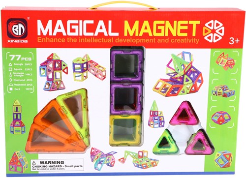 Science set de piezas magnéticas de construcción 77 unidades - juguete creativo