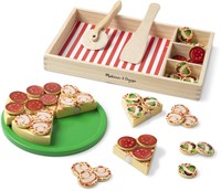 Spin Master set de pizza de madera juguete - Melissa & Doug pizza party