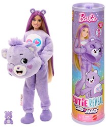 Mattel muñeca Barbie Care Bears morada - Cutie Reveal muñeca de moda con accesorios