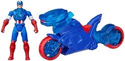 Hasbro Avengers figura de acción Captain America Shield-Shot Cycle moto juguete