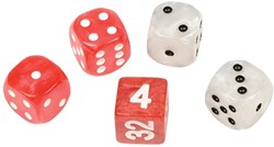 Philos Dobbelset voor Backgammon, kunststof rood-wit