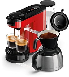 Philips cafetera Senseo Switch HD6592/84 roja - cafetera 2 en 1 de cápsulas y filtro