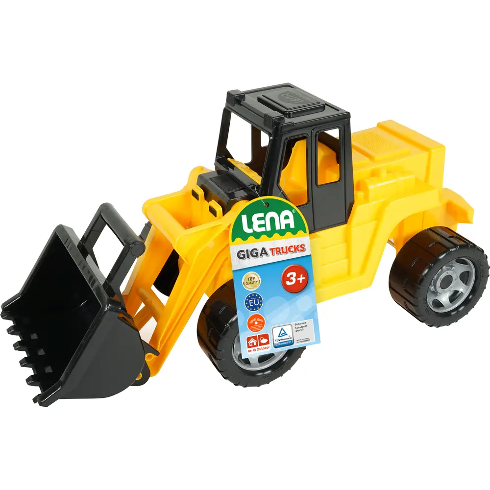 Lena pala Giga Trucks vehículo de juguete negro-amarillo 63 cm