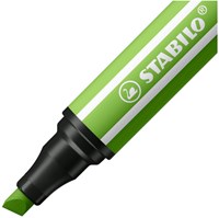 STABILO rotulador Pen 68 MAX con punta biselada gruesa color verde claro-2
