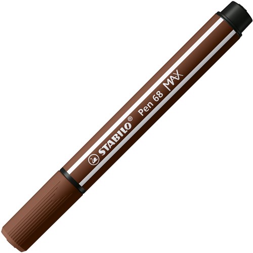 Stabilo rotulador Pen 68 MAX con punta biselada gruesa marrón - dibujo creativo