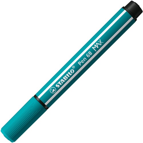 Stabilo rotulador Pen 68 MAX con punta biselada gruesa azul turquesa