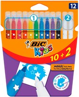 BIC rotuladores colorear y borrar - 12 piezas para niños