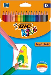 BIC lápices de colores Tropicolors set de 18 para niños