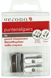 Set Verona con 1 sacapuntas simple y 1 de doble orificio
